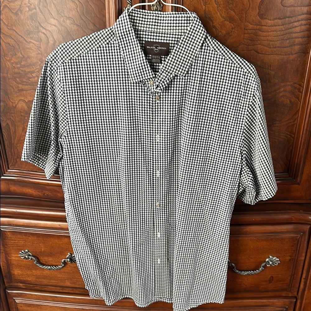 Black and White Checkered Men's Shirt